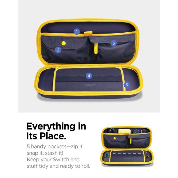 Spigen Nano Pop Pro Pouch for Nintendo Switch 2 - Navy Blue and Yelloweng