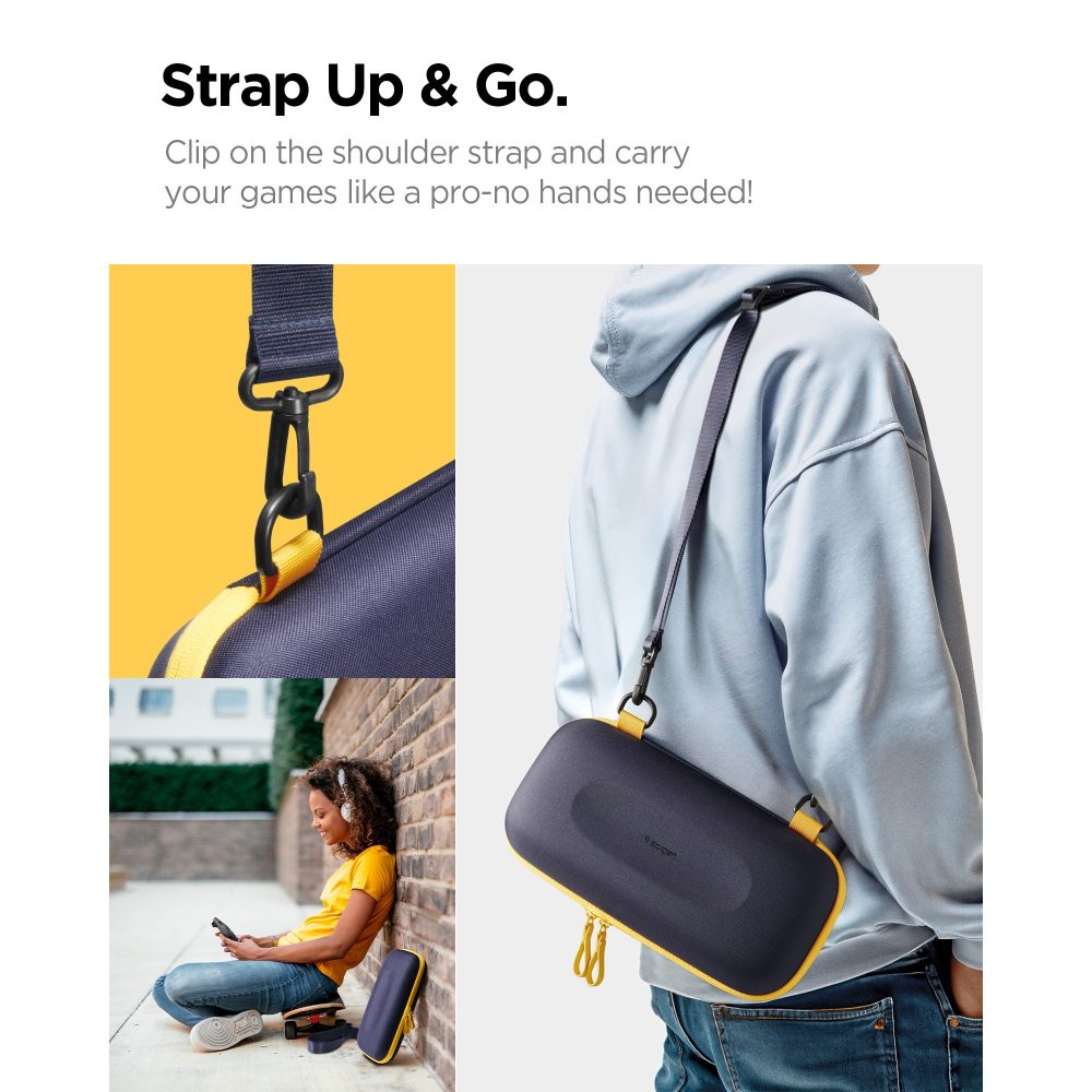 Spigen Nano Pop Pro Pouch for Nintendo Switch 2 - Navy Blue and Yelloweng