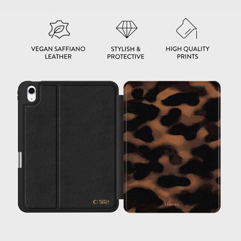 Tech-Protect Lamano case for iPad 10.9” 10 / 2022 / 11” 11 / 2025 - brown and blackeng