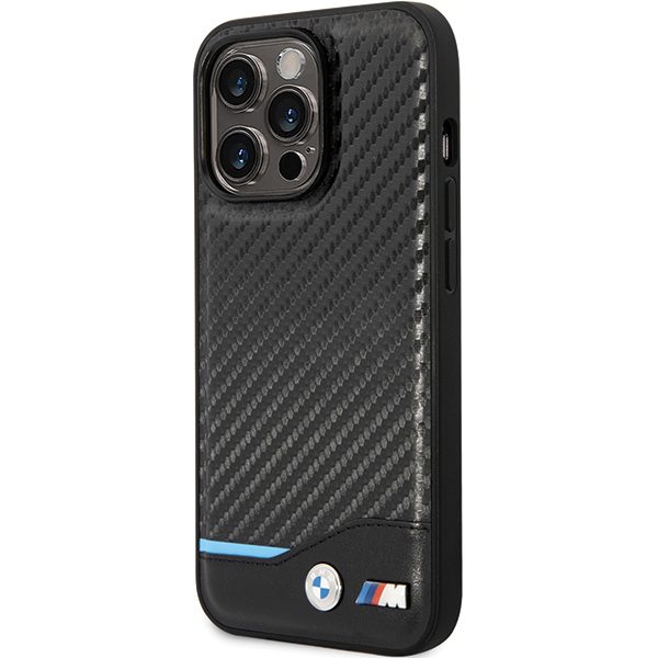BMW Leather Carbon Case for iPhone 13 Pro Max - Blackeng