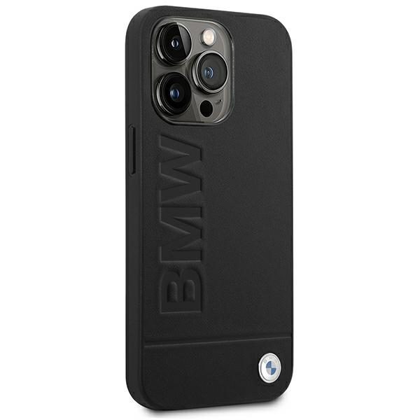BMW Leather Stamp Case for iPhone 14 Pro - Blackeng