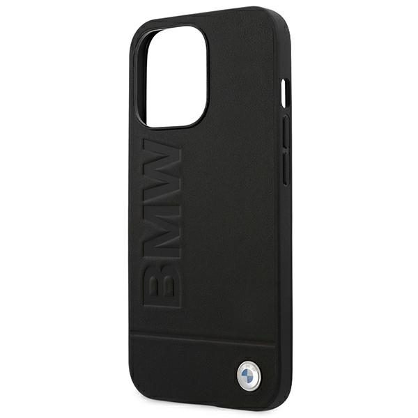 BMW Leather Stamp Case for iPhone 14 Pro - Blackeng