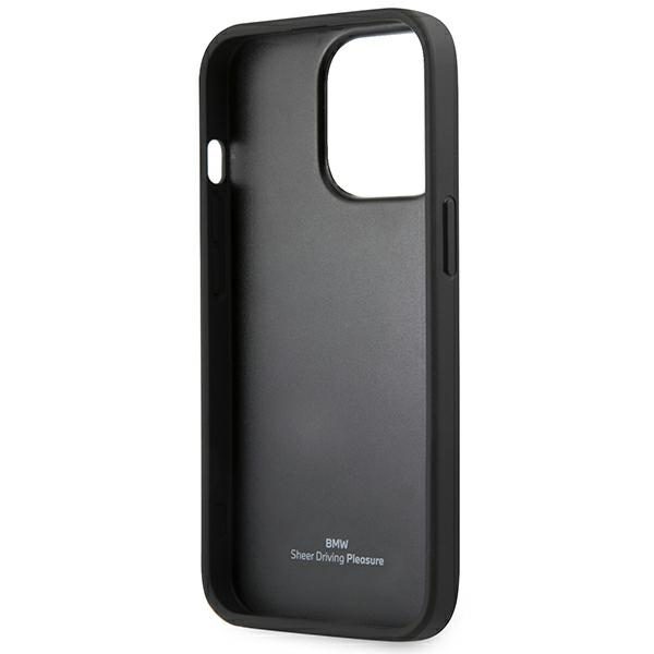 BMW Leather Stamp Case for iPhone 14 Pro - Blackeng