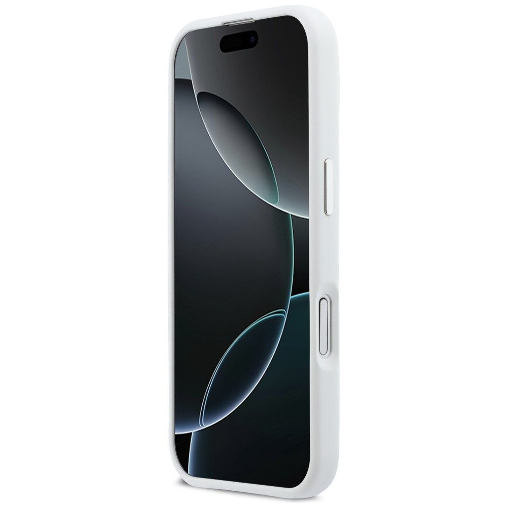 BMW M Silicon Horizontal Line MagSafe Case for iPhone 17 - Whiteeng