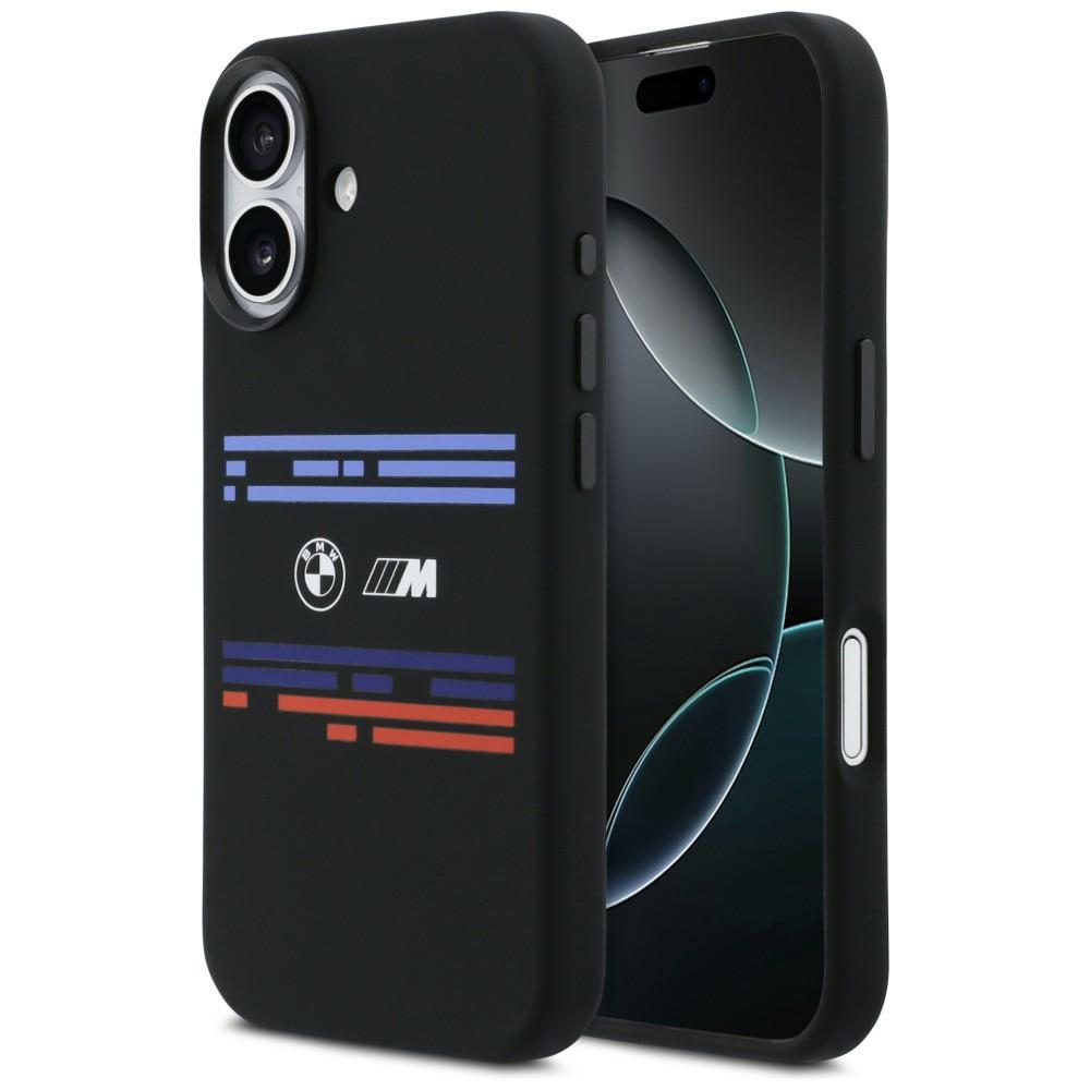 BMW M Silicon Horizontal Line MagSafe Case for iPhone 17 - Blackeng