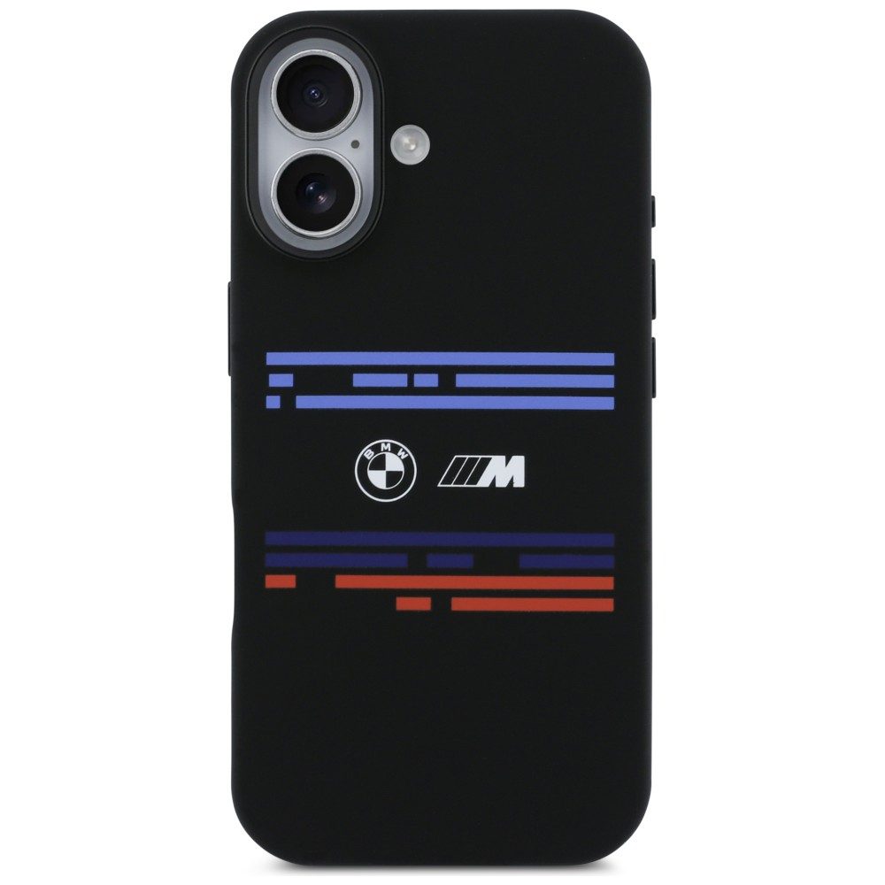 BMW M Silicon Horizontal Line MagSafe Case for iPhone 17 - Blackeng