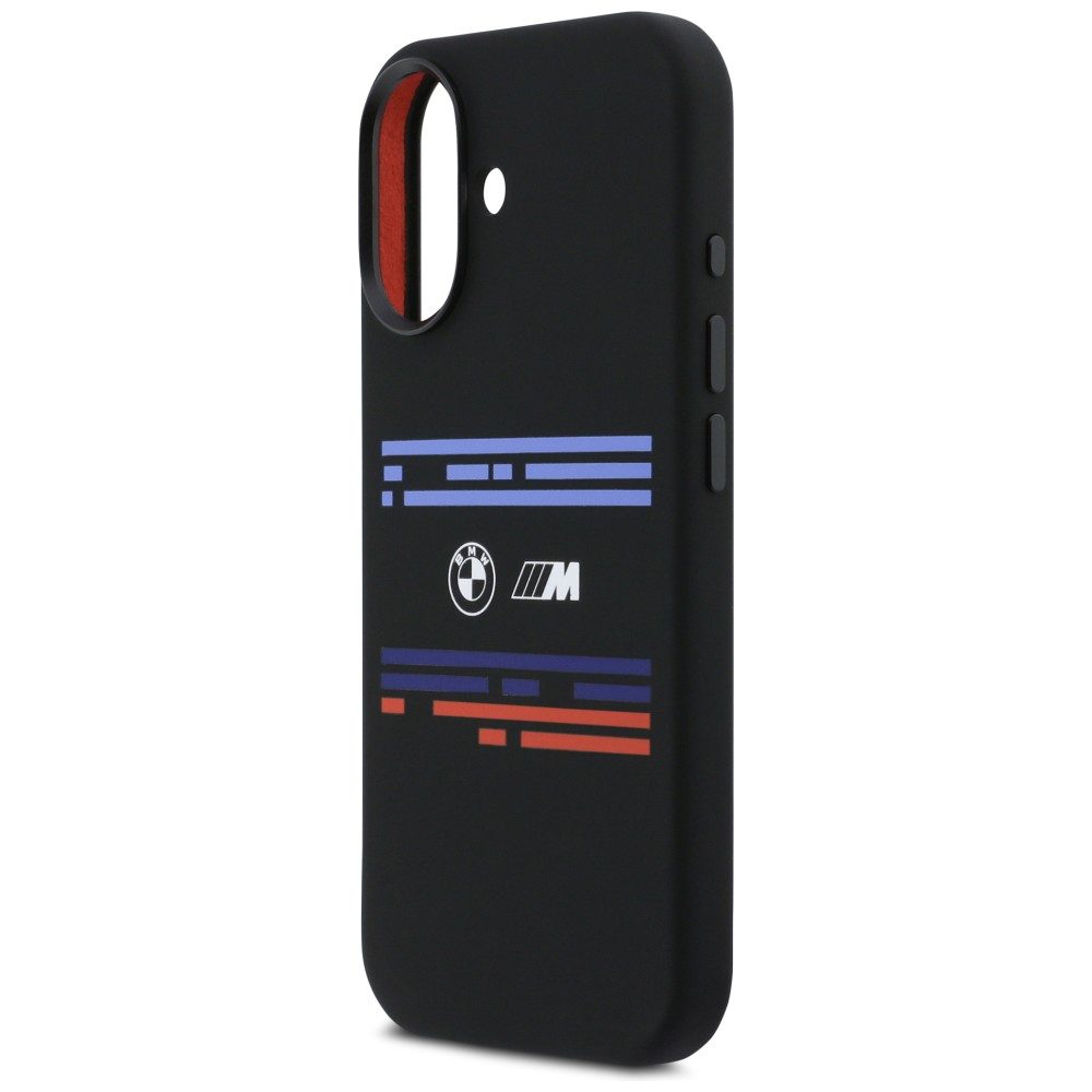 BMW M Silicon Horizontal Line MagSafe Case for iPhone 17 - Blackeng