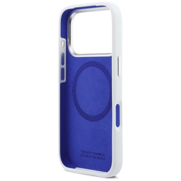 BMW M Silicon Horizontal Line MagSafe Case for iPhone 17 Pro - Whiteeng