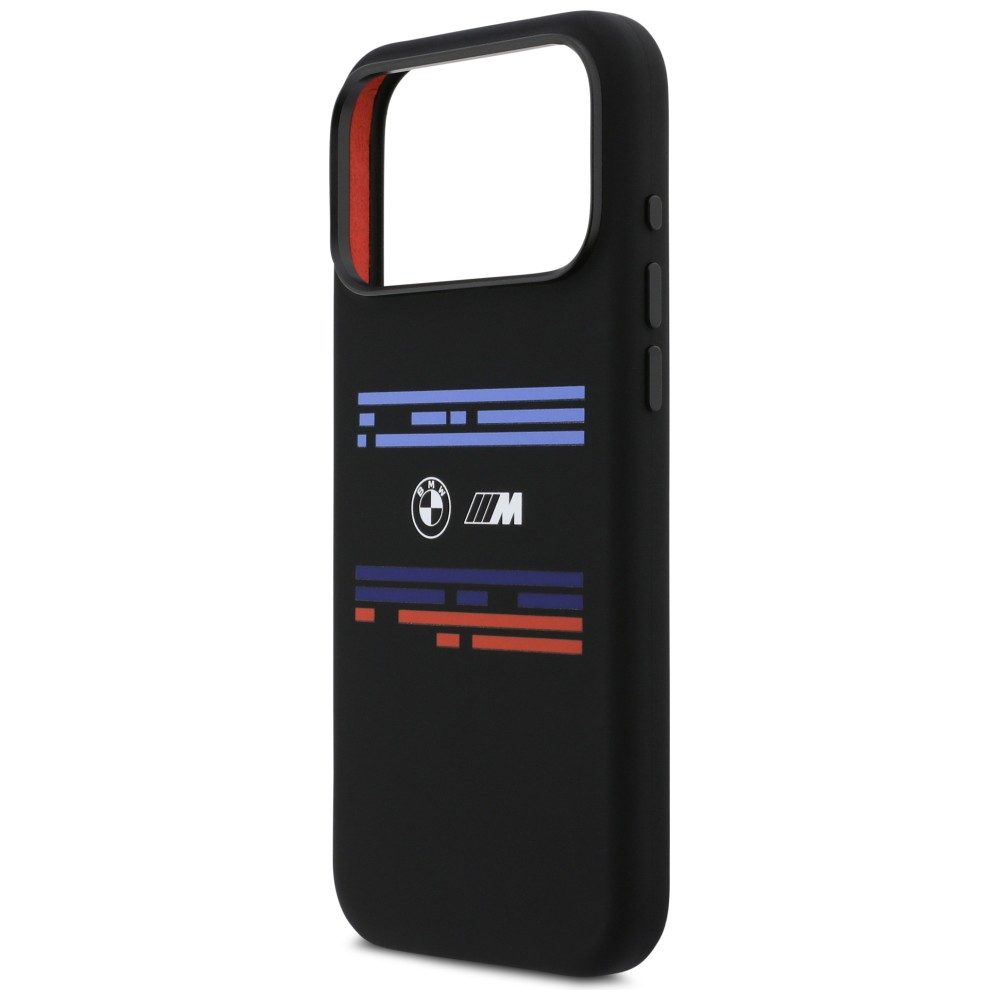 BMW M Silicon Horizontal Line MagSafe Case for iPhone 17 Pro Max - Blackeng
