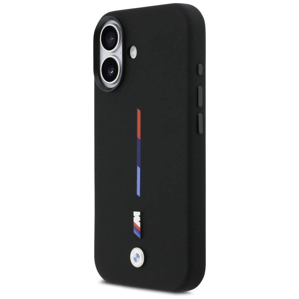 BMW M Silicon Tricolor Line MagSafe Case for iPhone 17 - Blackeng