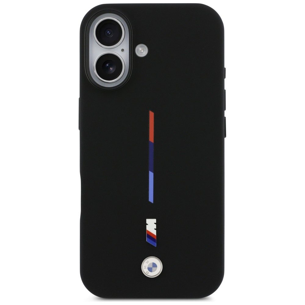 BMW M Silicon Tricolor Line MagSafe Case for iPhone 17 - Blackeng
