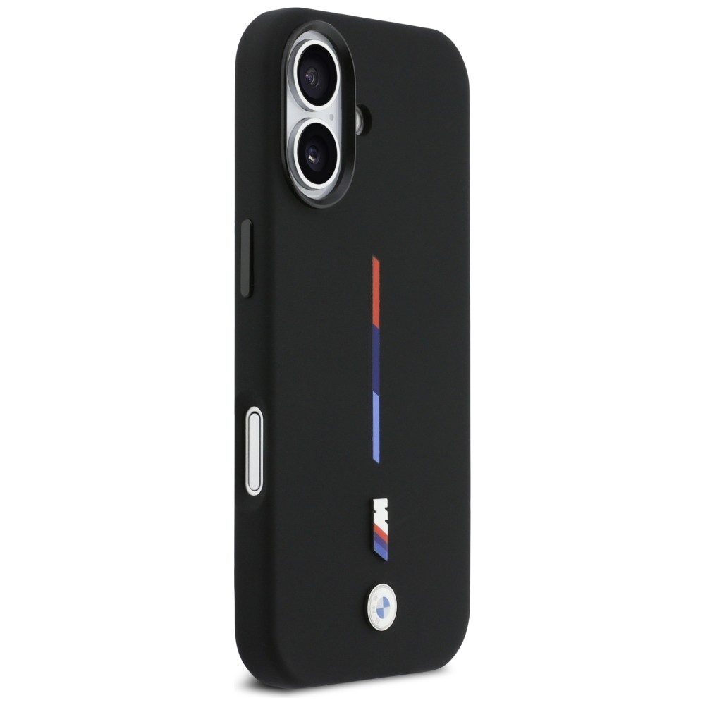 BMW M Silicon Tricolor Line MagSafe Case for iPhone 17 - Blackeng