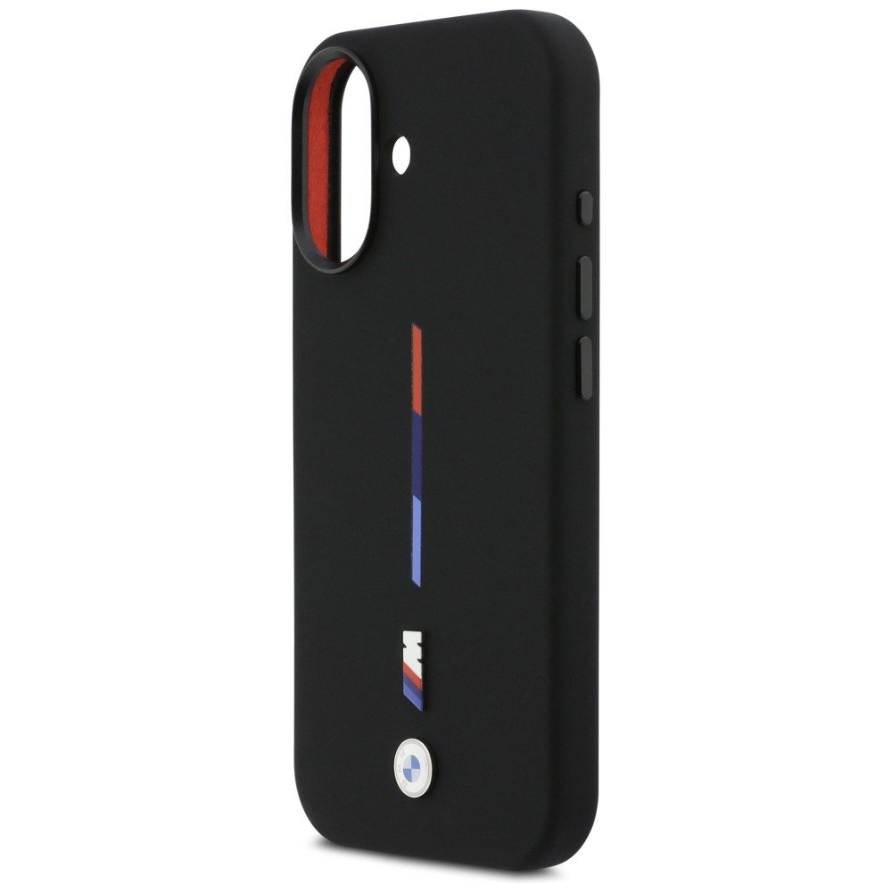 BMW M Silicon Tricolor Line MagSafe Case for iPhone 17 - Blackeng