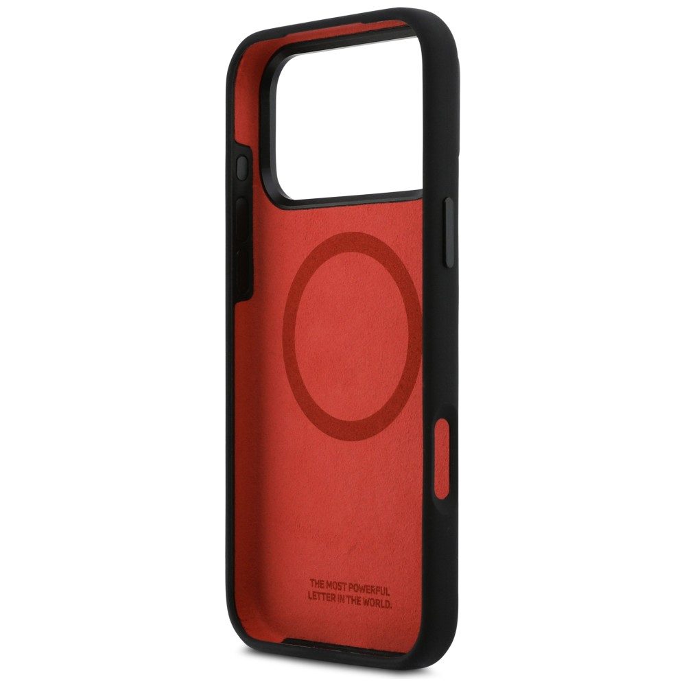 BMW M Silicon Tricolor Line MagSafe Case for iPhone 17 Pro Max - Blackeng