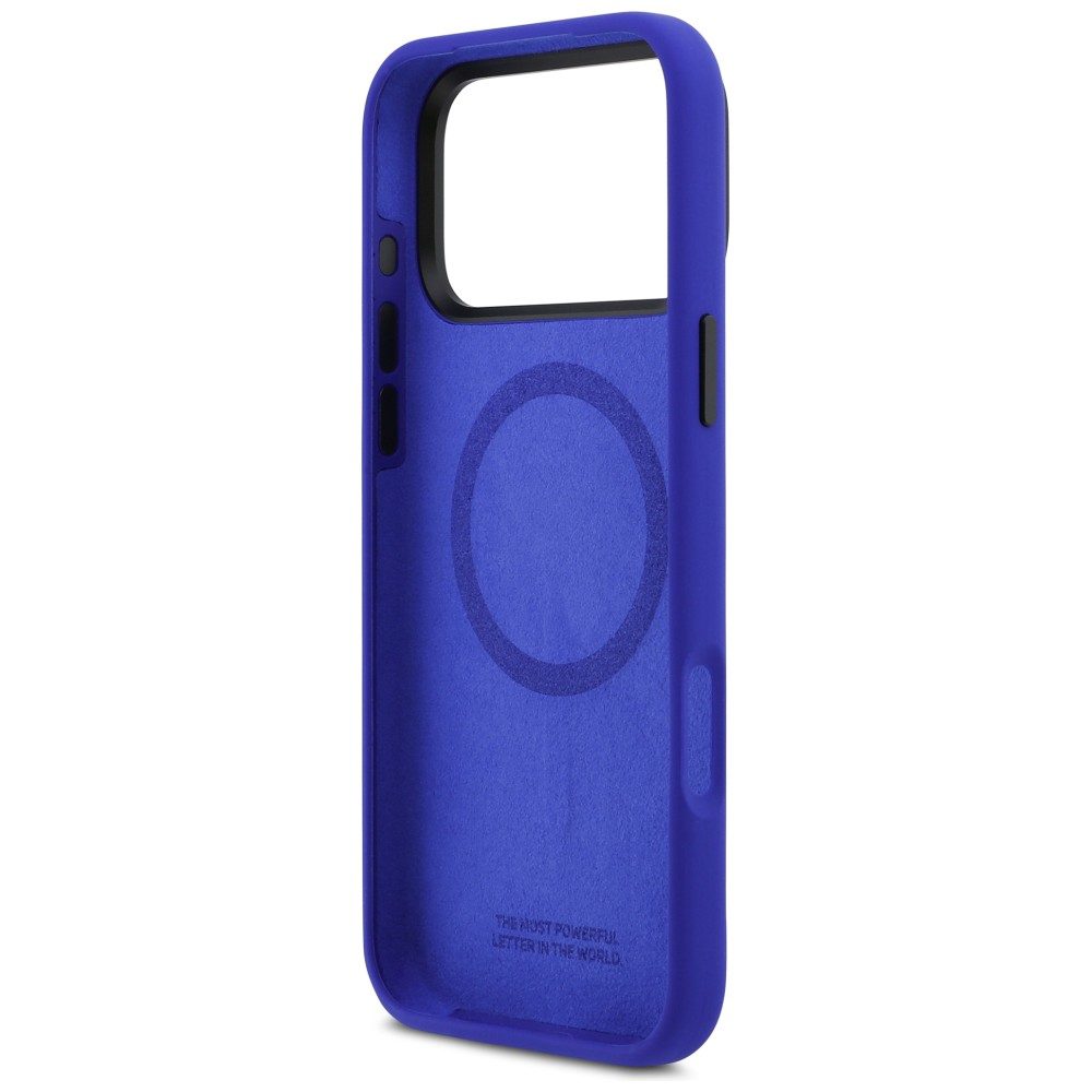 BMW M Silicon Vertical Logo MagSafe Case for iPhone 17 Pro Max - Navy Blueeng