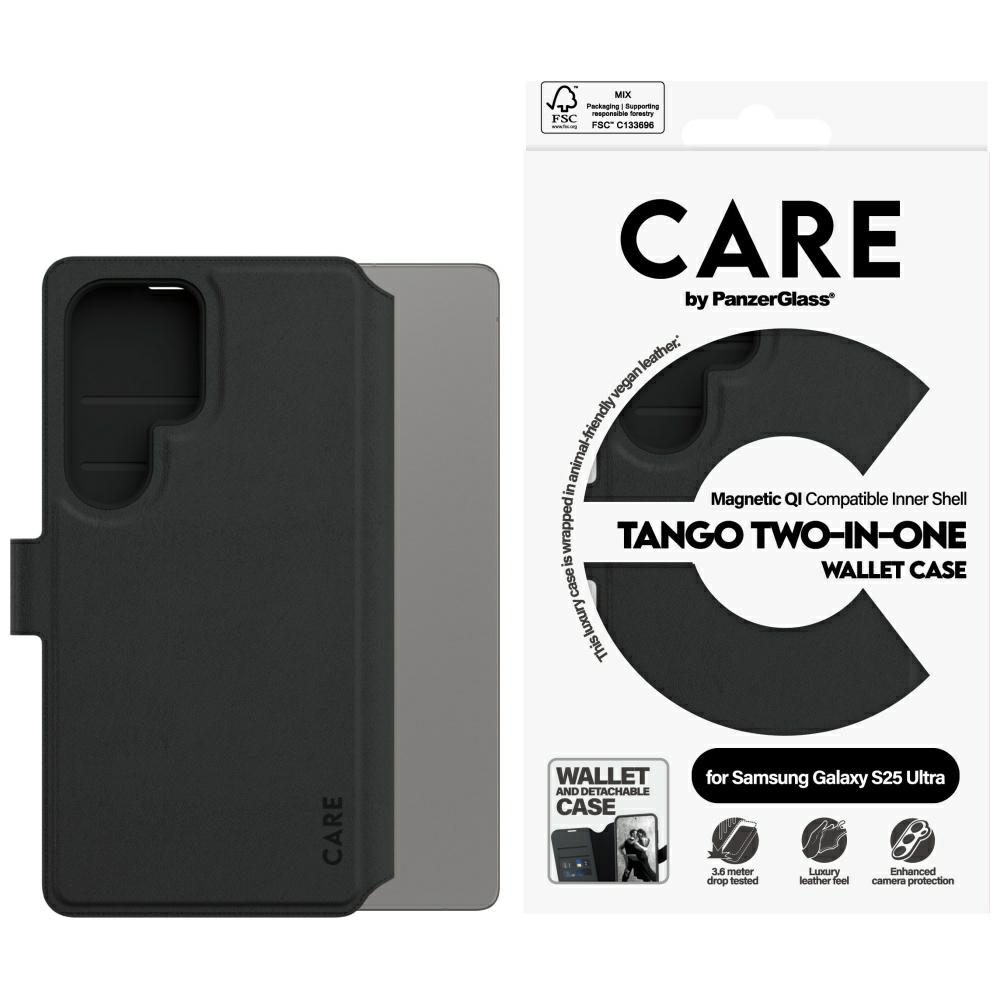 205466_1 CARE by PanzerGlass Feature Tango 2in1 Wallet Case for Samsung Galaxy S25 Ultra - Blackeng