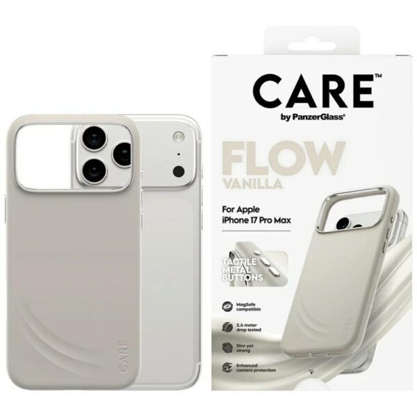 CARE by PanzerGlass FLOW MagSafe Case for iPhone 17 Pro Max - Beigeeng