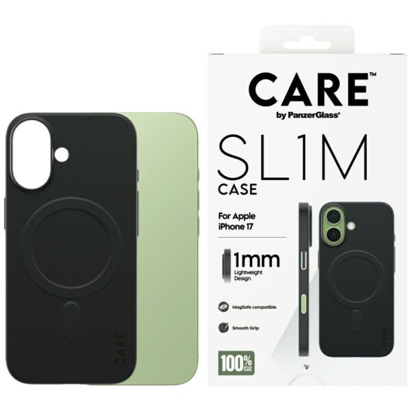 CARE by PanzerGlass SL1M MagSafe Case for iPhone 17 - Blackeng