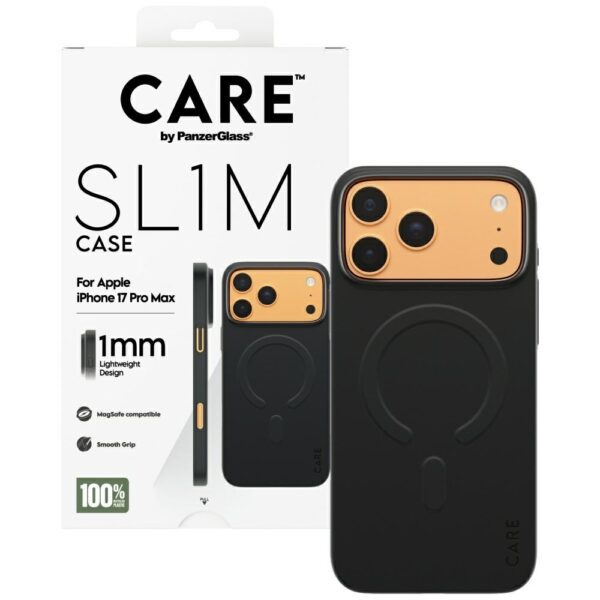 CARE by PanzerGlass SL1M MagSafe Case for iPhone 17 Pro Max - Blackeng