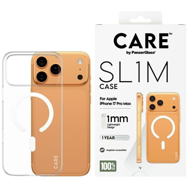 CARE by PanzerGlass SL1M MagSafe Case for iPhone 17 Pro Max - Transparenteng