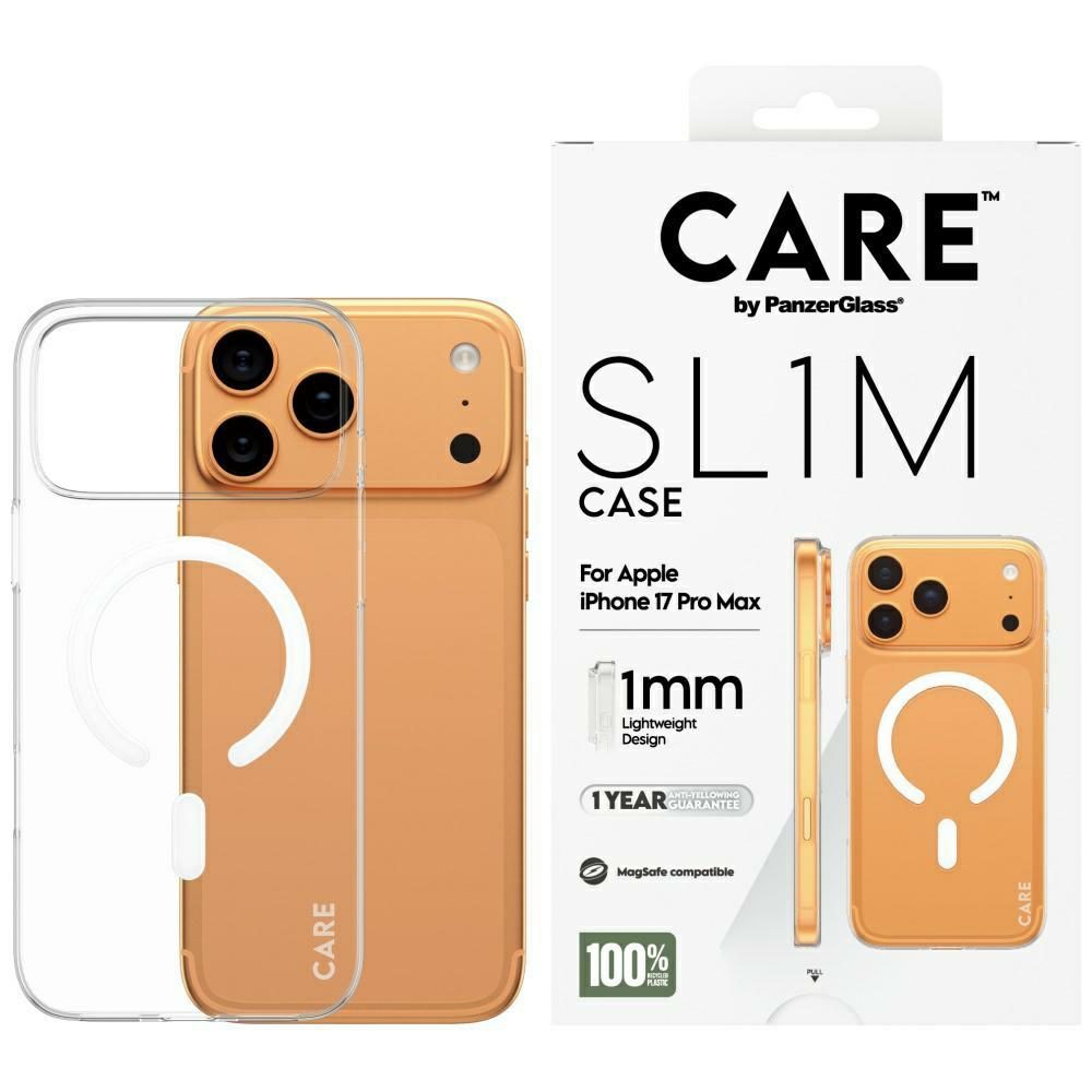 CARE by PanzerGlass SL1M MagSafe Case for iPhone 17 Pro Max - Transparenteng