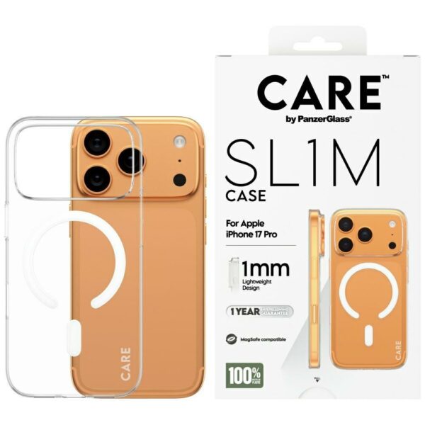 CARE by PanzerGlass SL1M MagSafe Case for iPhone 17 Pro - Transparenteng