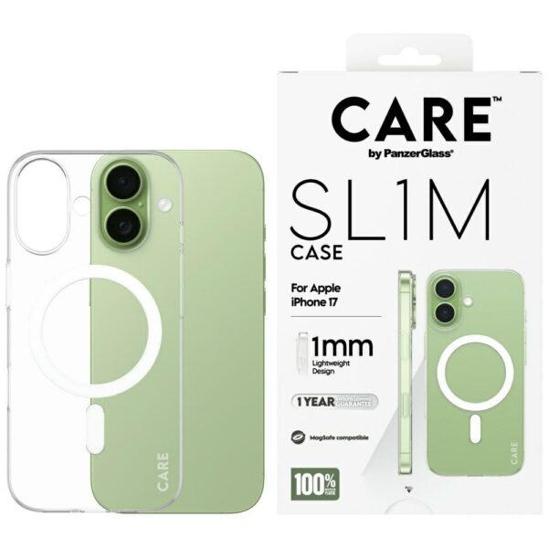 CARE by PanzerGlass SL1M MagSafe Case for iPhone 17 - Transparenteng