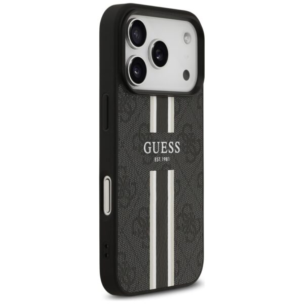 Guess 4G Printed Stripes MagSafe case for iPhone 17 Pro - blackeng