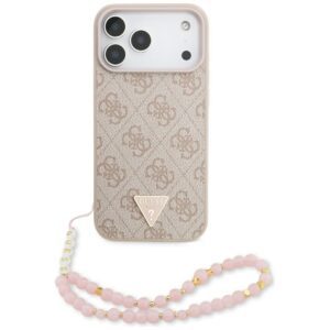 Guess 4G Strap Triangle Logo MagSafe Case for iPhone 17 Pro Max - Pinkeng
