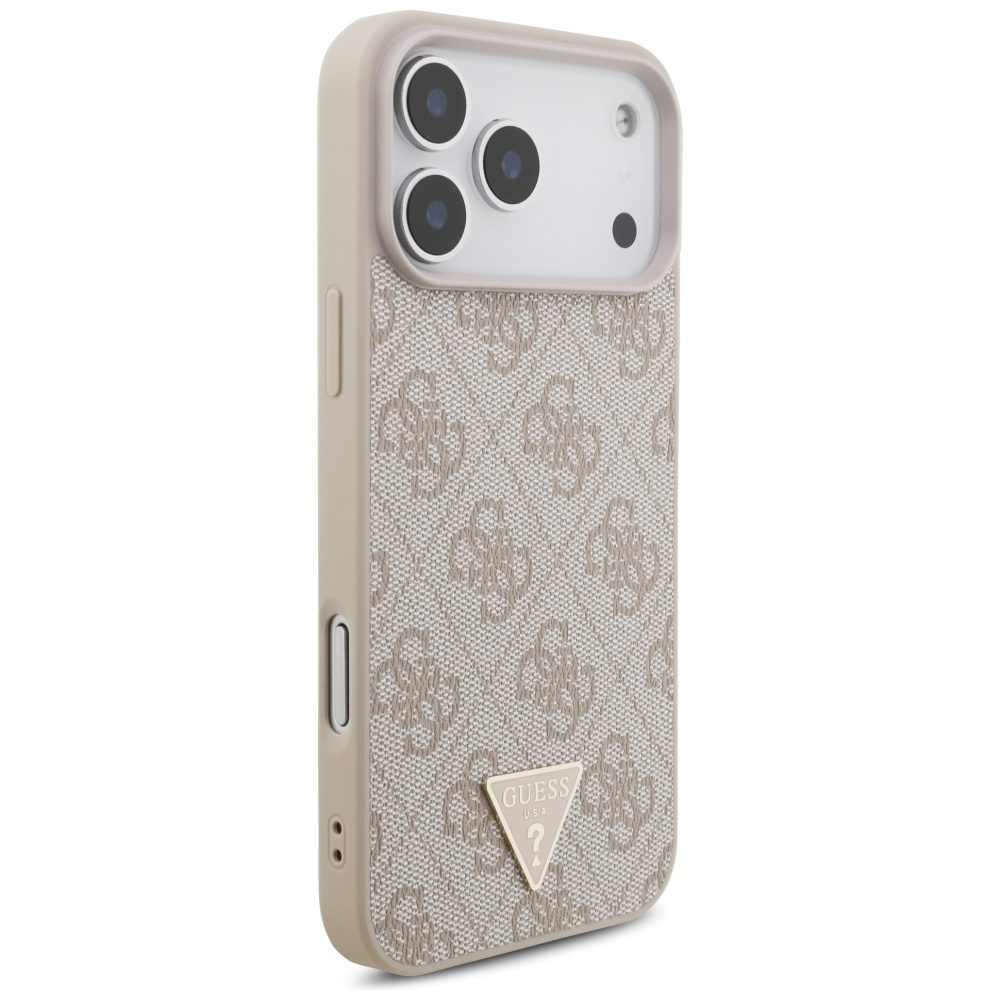 Guess 4G Strap Triangle Logo MagSafe Case for iPhone 17 Pro Max - Pinkeng