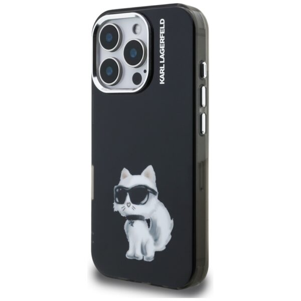 Karl Lagerfeld IML Aquarelle Choupette & Logo iPhone 16 Pro Case - Blackeng