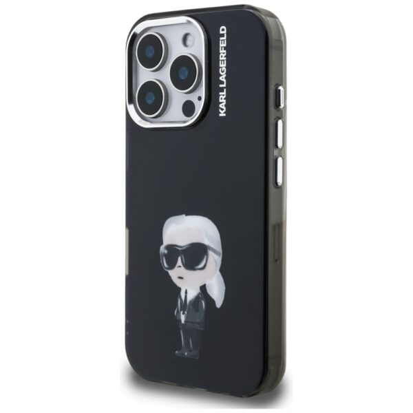Karl Lagerfeld IML Aquarelle Karl & Logo MagSafe Case for iPhone 16 Pro - Blackeng