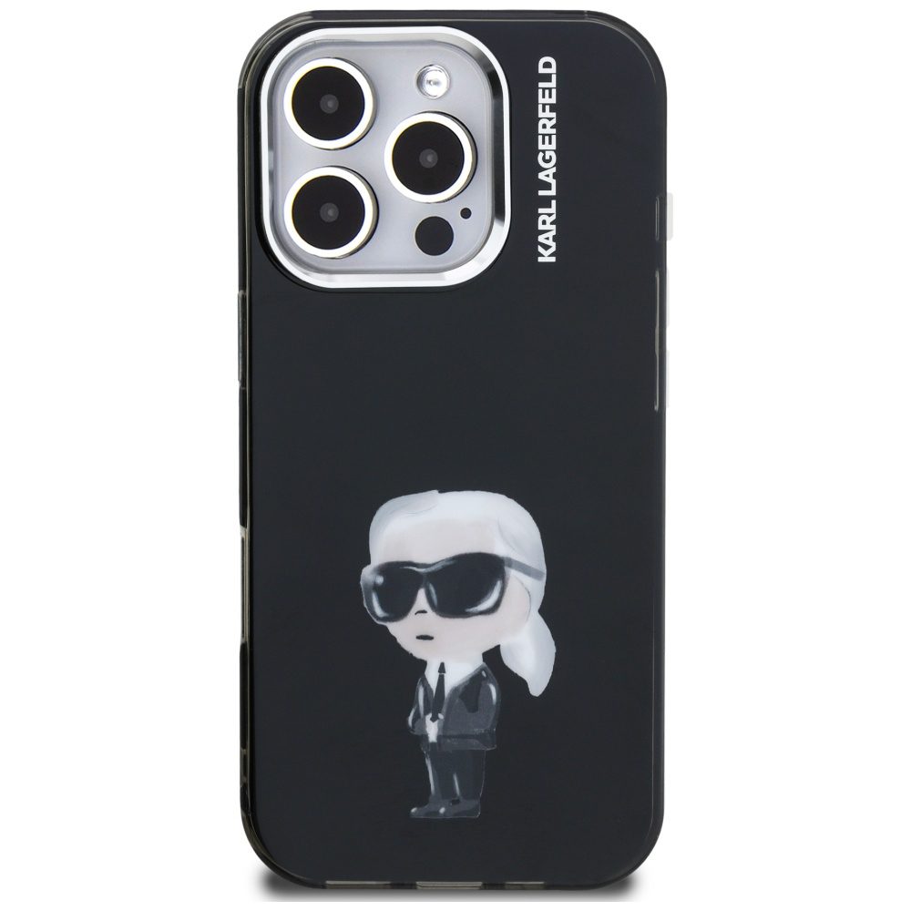 205518_3 Karl Lagerfeld IML Aquarelle Karl & Logo MagSafe Case for iPhone 16 Pro Max - Blackeng