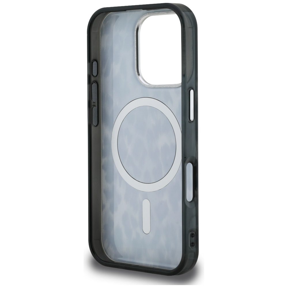 Karl Lagerfeld IML Leopard Pattern MagSafe Case for iPhone 16 Pro - Blackeng