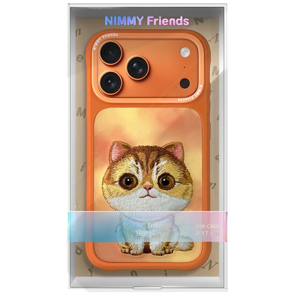 Nimmy Big Eyed Pet 2.0 Cat case for iPhone 17 Pro Max - orangeeng