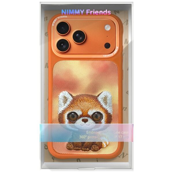 205536_7 Nimmy Big Eyed Pet 2.0 Raccoon case for iPhone 17 Pro Max - orangeeng