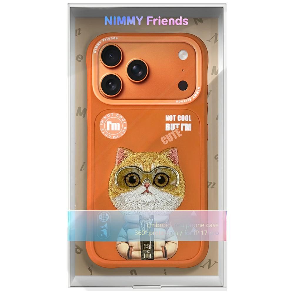 Nimmy Cool&Cute 2.0 Cat Case for iPhone 17 Pro Max - Orangeeng