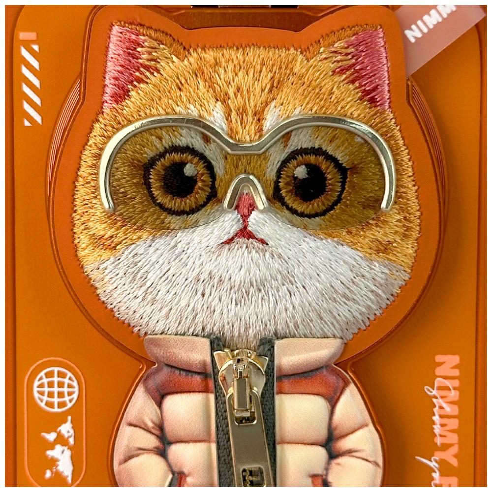 205541_6 Nimmy Cool&Cute 2.0 Cat Case for iPhone 17 Pro with Magnetic Hanger - Orangeeng
