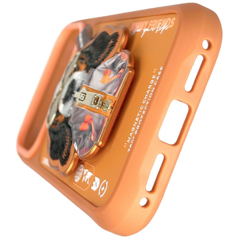 205542_3 Nimmy Cool&Cute 2.0 Dog Case for iPhone 17 Pro Max with Magnetic Hanger - Orangeeng