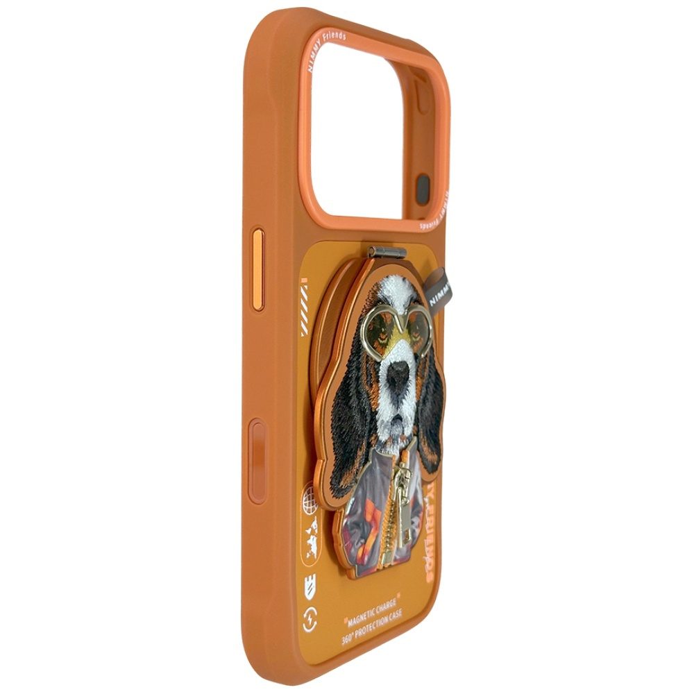 205542_4 Nimmy Cool&Cute 2.0 Dog Case for iPhone 17 Pro Max with Magnetic Hanger - Orangeeng