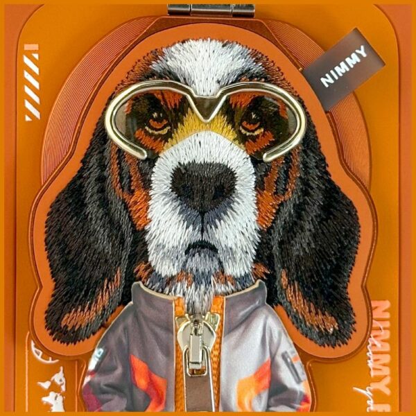 205543_6 Nimmy Cool&Cute 2.0 Dog Case for iPhone 17 Pro with Magnetic Hanger - Orangeeng