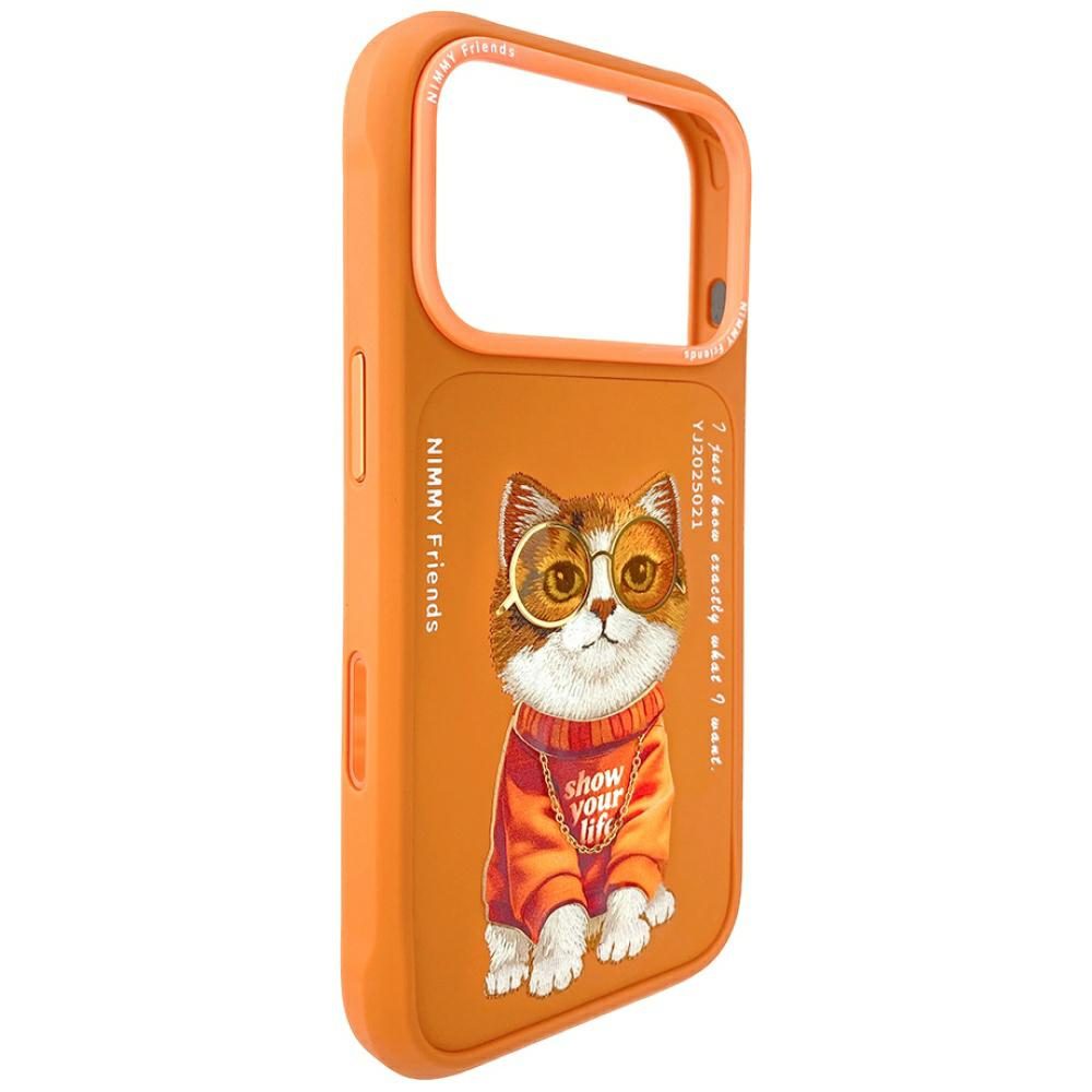 Nimmy Glasses Cool Cat Case for iPhone 17 Pro Max - Orangeeng