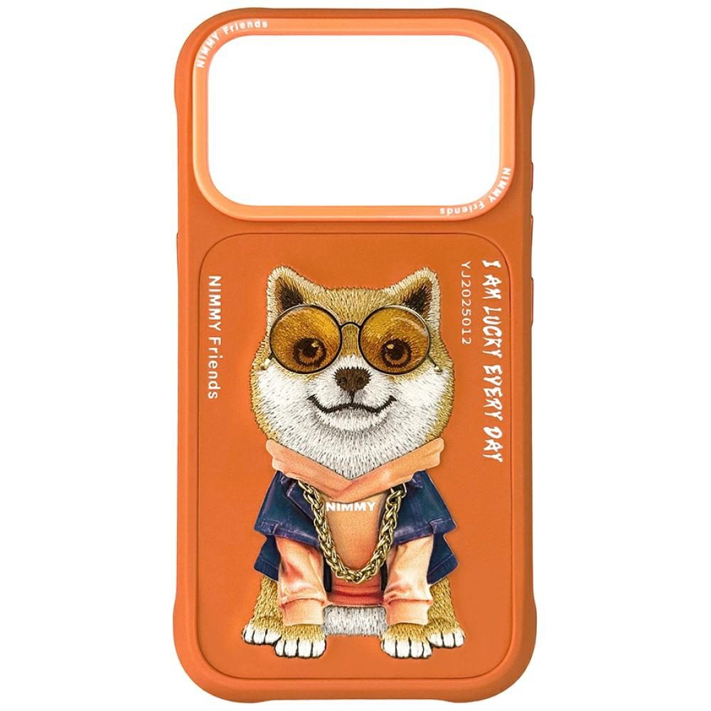 Nimmy Glasses Cool Dog Case for iPhone 17 Pro Max - Orangeeng