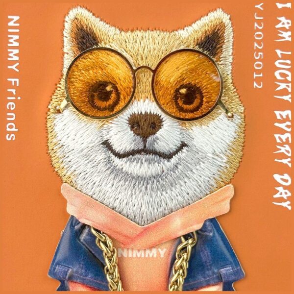 Nimmy Glasses Cool Dog Case for iPhone 17 Pro Max - Orangeeng