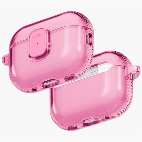 205554_1 Uniq Glase Pro Case for AirPods Pro 3 Lock Case - Transparent Pinkeng