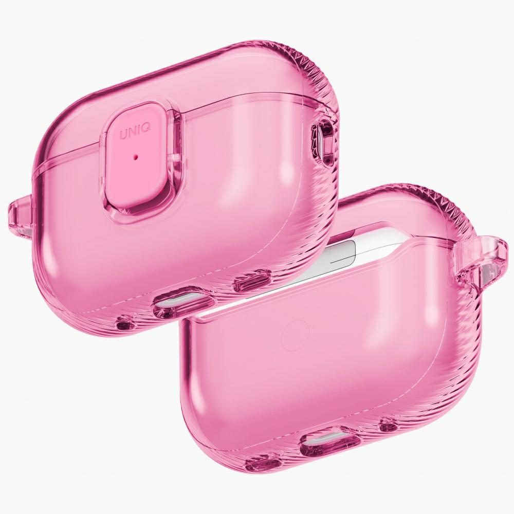 205554_1 Uniq Glase Pro Case for AirPods Pro 3 Lock Case - Transparent Pinkeng