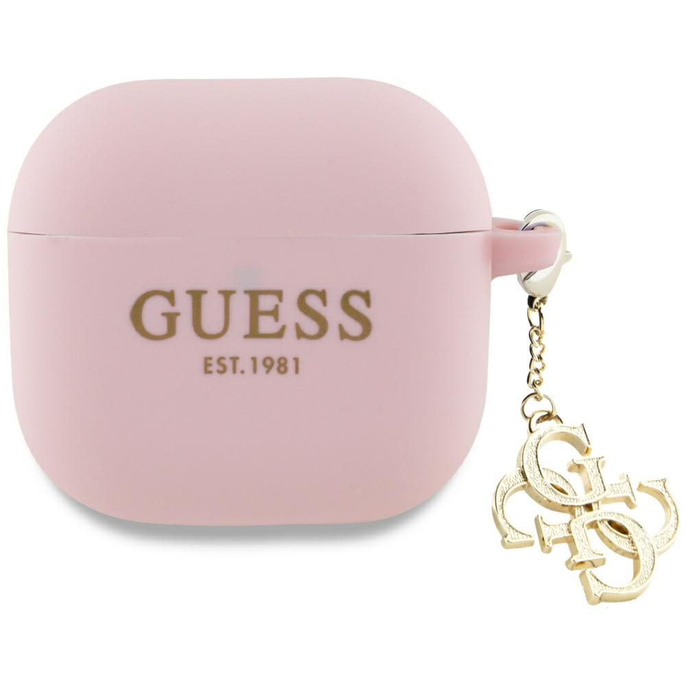 Guess AirPods 4 cover Silicone 4G Charm case - pinkeng