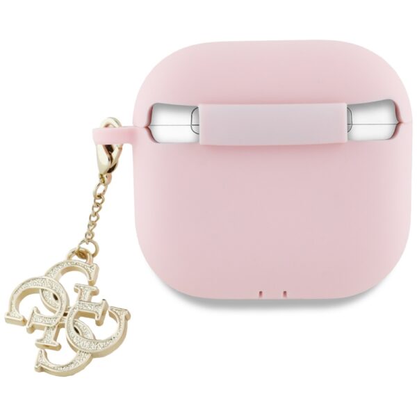 Guess AirPods 4 cover Silicone 4G Charm case - pinkeng