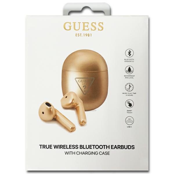 Guess Triangle Logo Bluetooth TWS Wireless Headphones - Goldeng