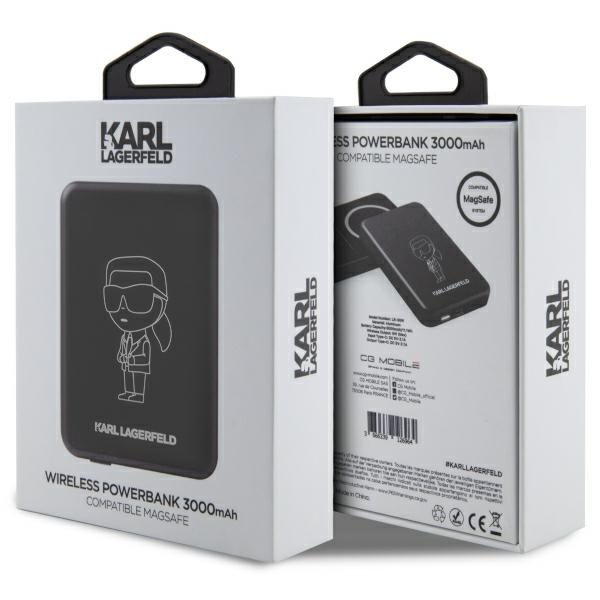 206806_5 Karl Lagerfeld Ikonik MagSafe 5W 3000mAh Inductive Power Bank - Blackeng
